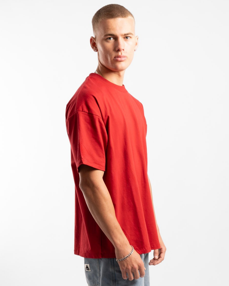 Luxe Oversized Tee - Red