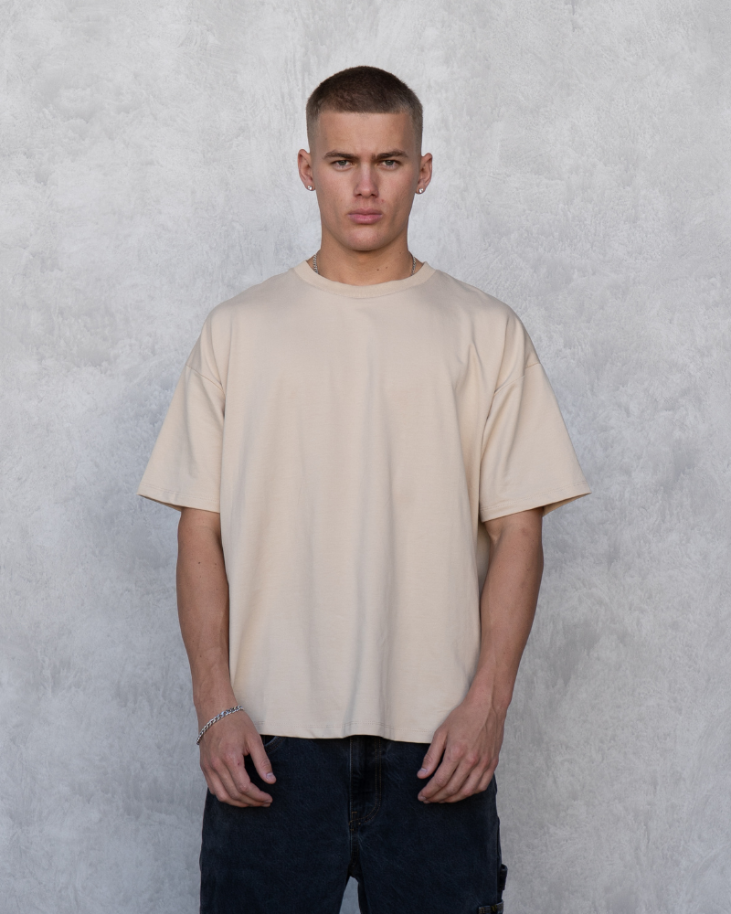 Luxe Oversized Tee - Sand