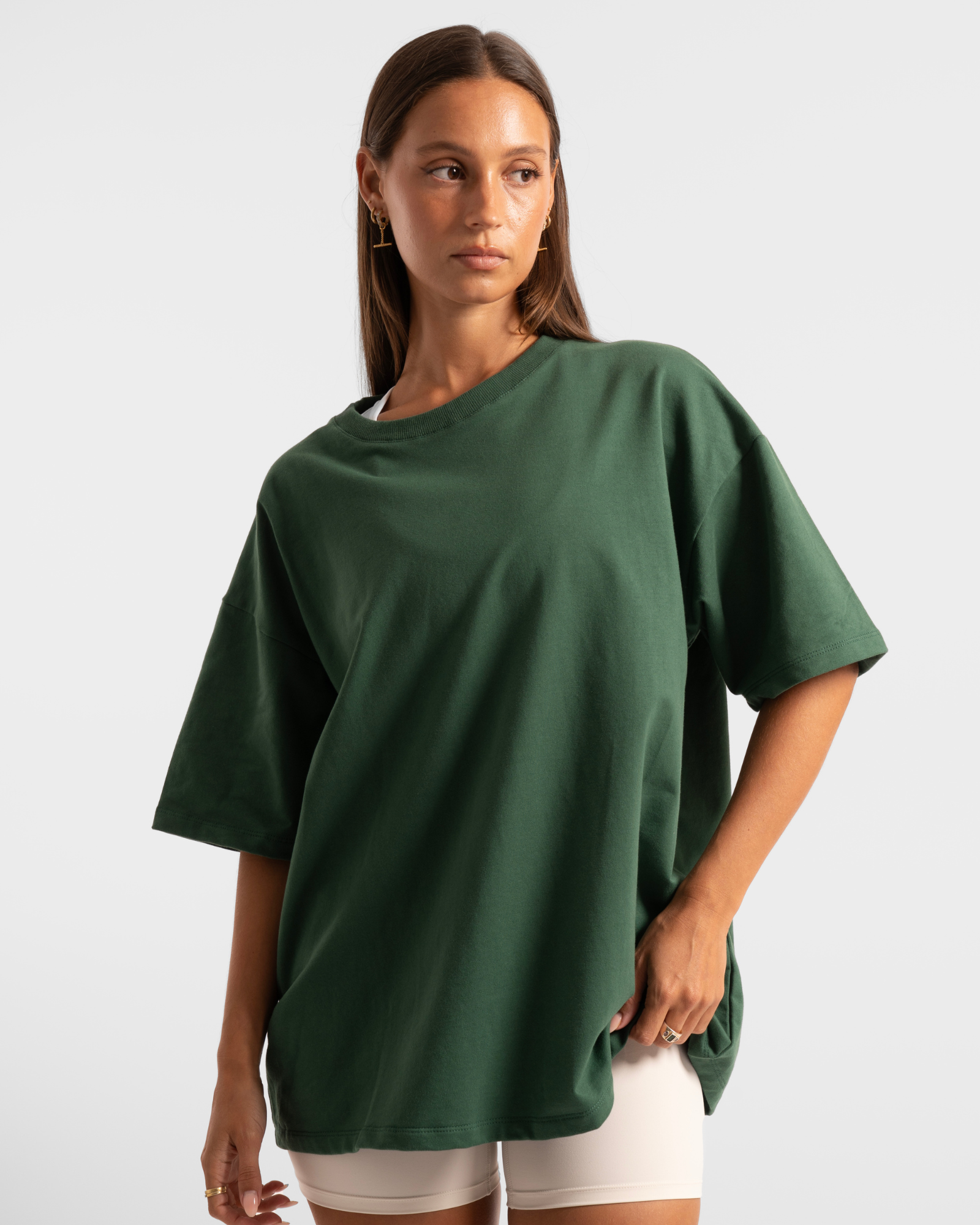 Luxe Oversized Tee - College Green