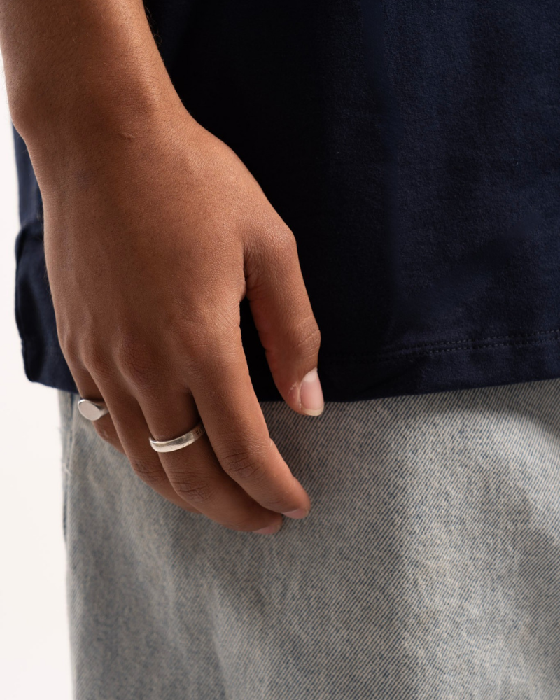 Luxe Oversized Tee - Navy