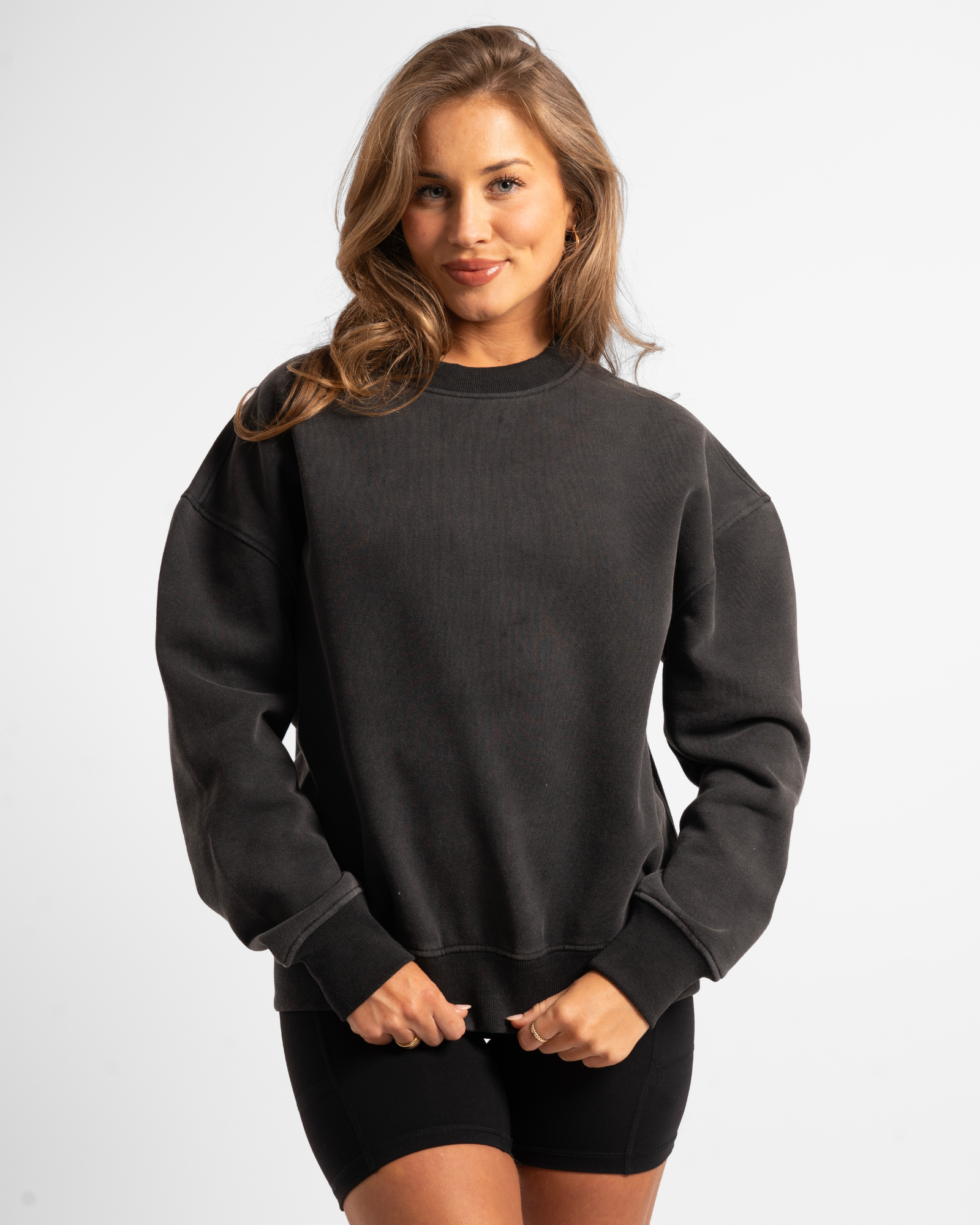 Unisex Classic Crew - Washed Black