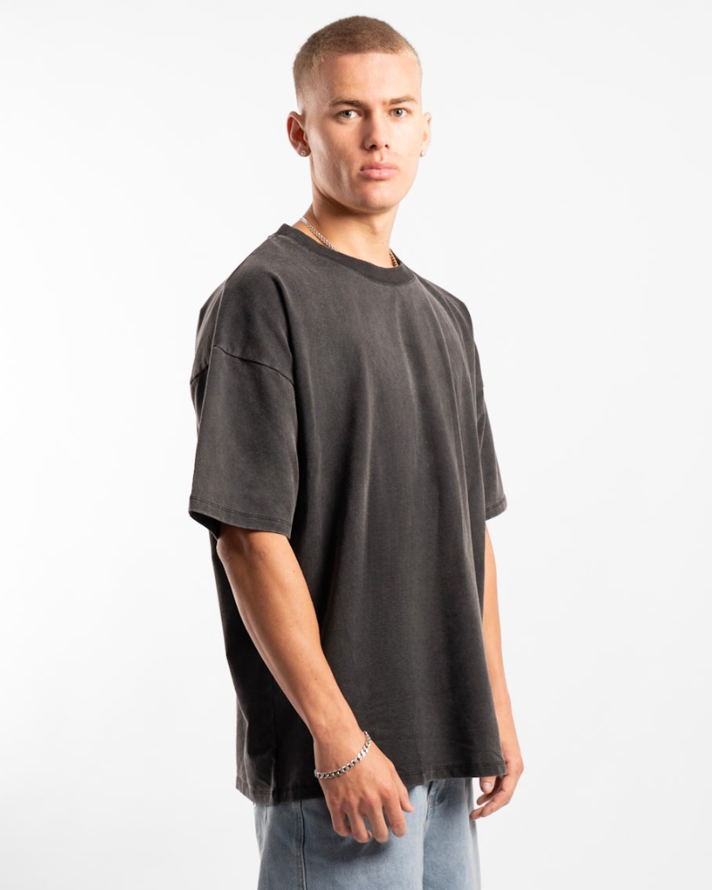 Luxe Oversized Tee - Washed Black