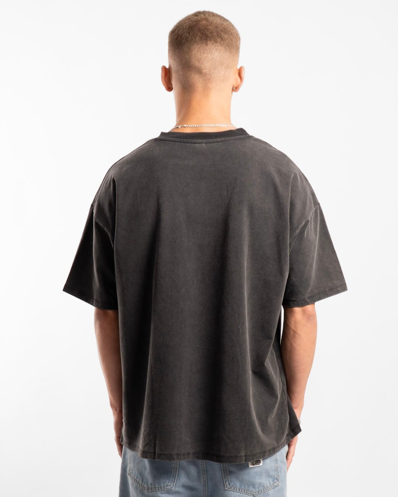Luxe Oversized Tee - Washed Black