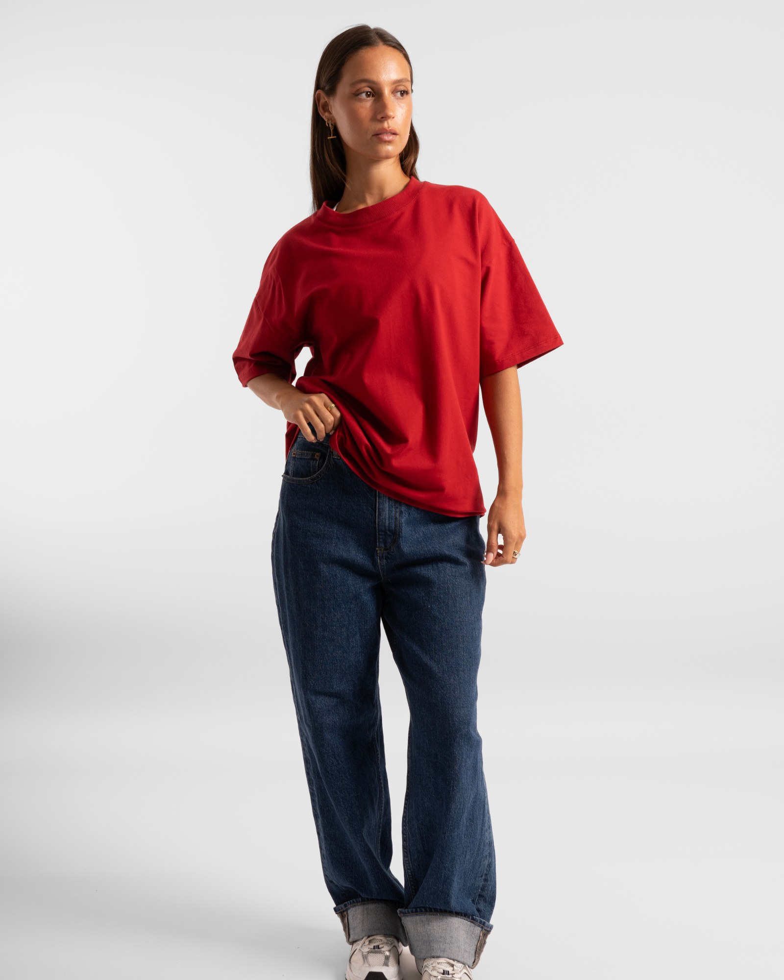 Luxe Oversized Tee - Red