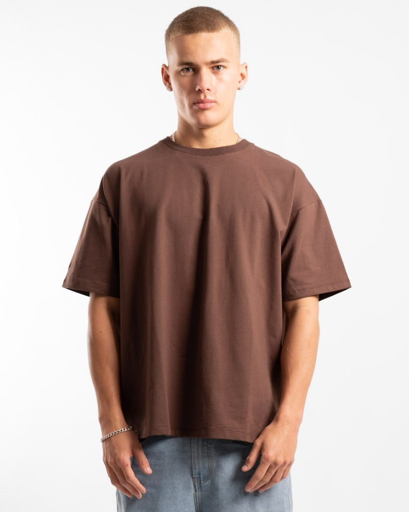 Luxe Oversized Tee - Chocolate