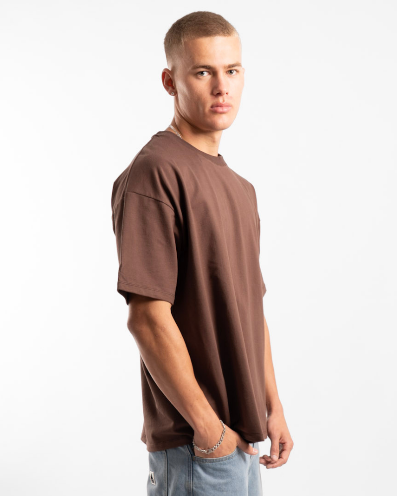 Luxe Oversized Tee - Chocolate