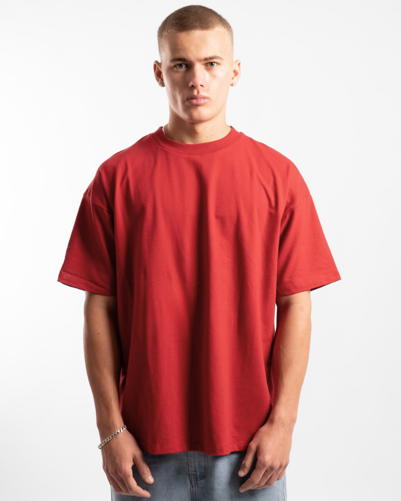 Luxe Oversized Tee - Red