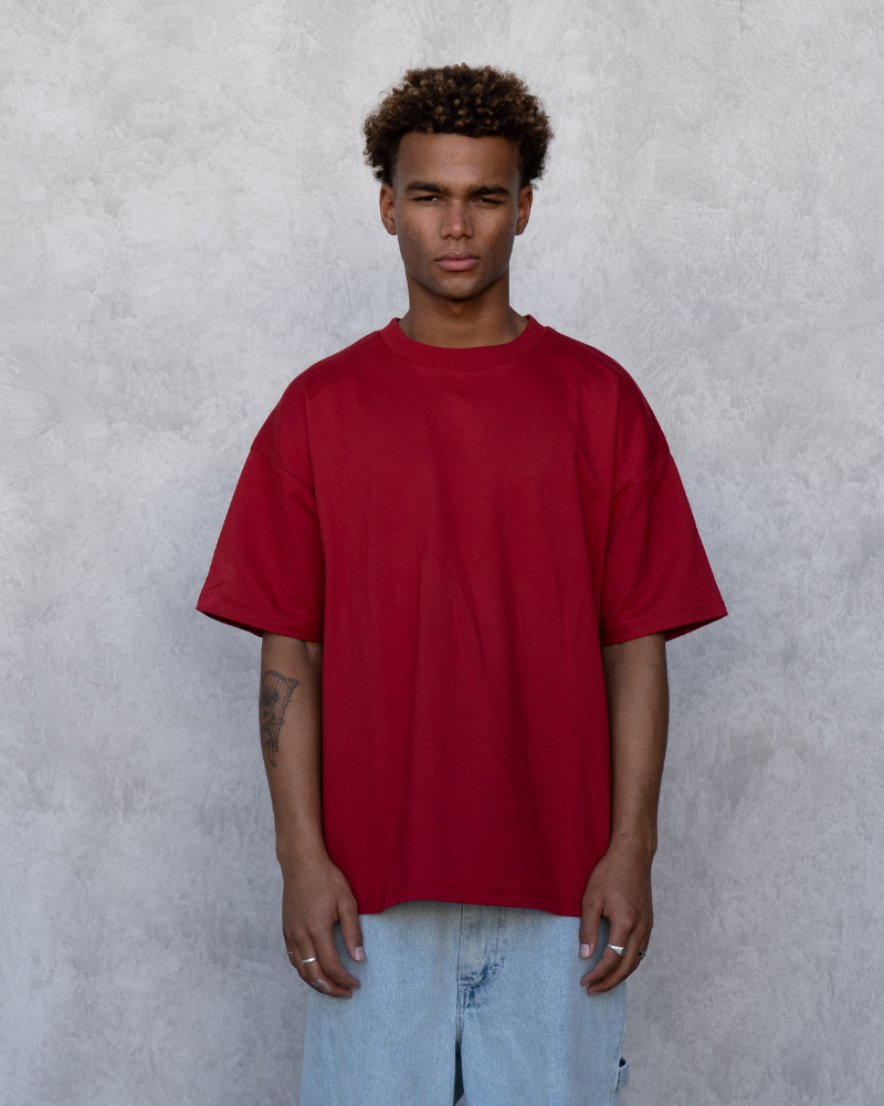 Luxe Oversized Tee - Red