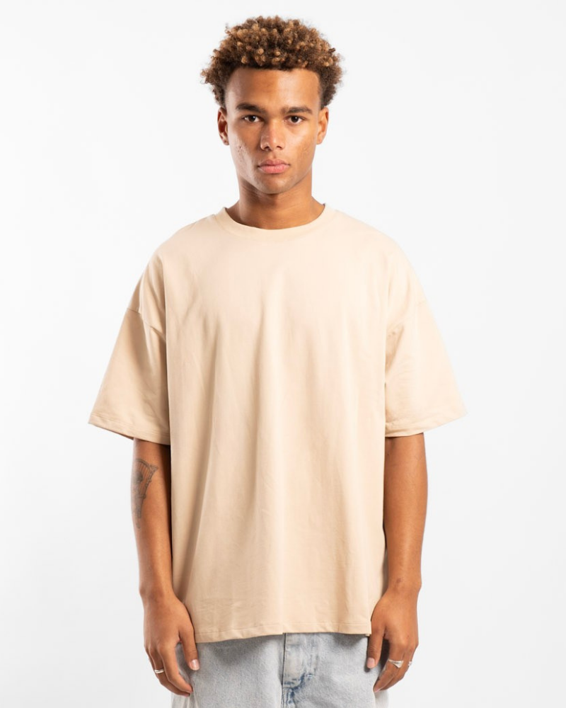 Luxe Oversized Tee - Sand