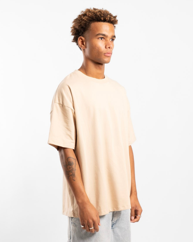 Luxe Oversized Tee - Sand